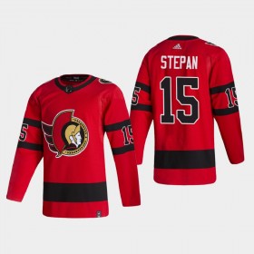 Män Ishockey Ottawa Senators tröja Derek Stepan 15 2020-21 Reverse Retro Authentic